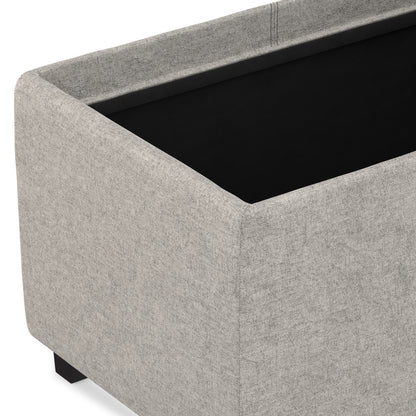 Cloud Grey Linen Style Fabric | Avalon 3 Trays Ottoman in Linen