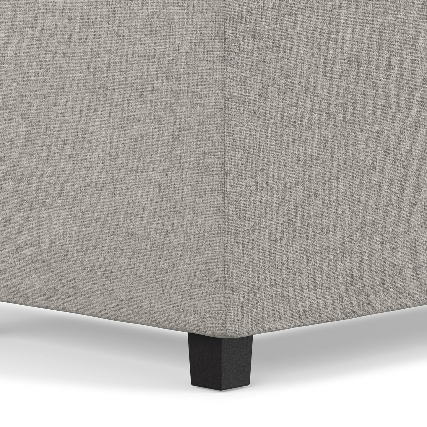 Cloud Grey Linen Style Fabric | Avalon 3 Trays Ottoman in Linen