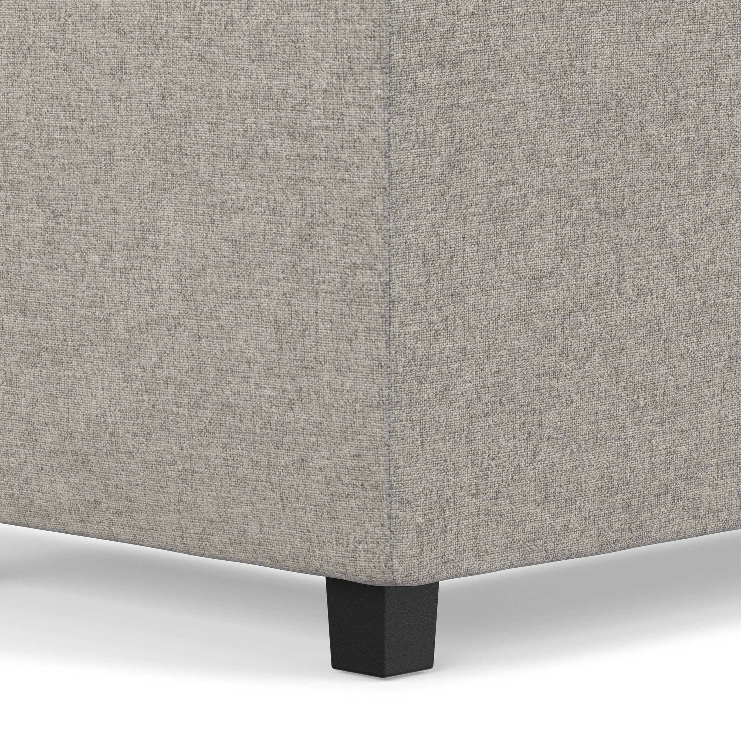 Cloud Grey Linen Style Fabric | Avalon 3 Trays Ottoman in Linen