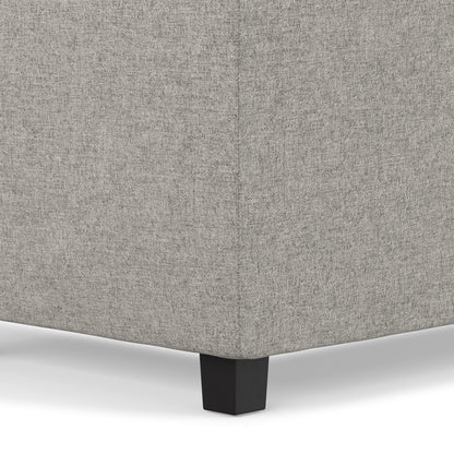 Cloud Grey Linen Style Fabric | Avalon 3 Trays Ottoman in Linen