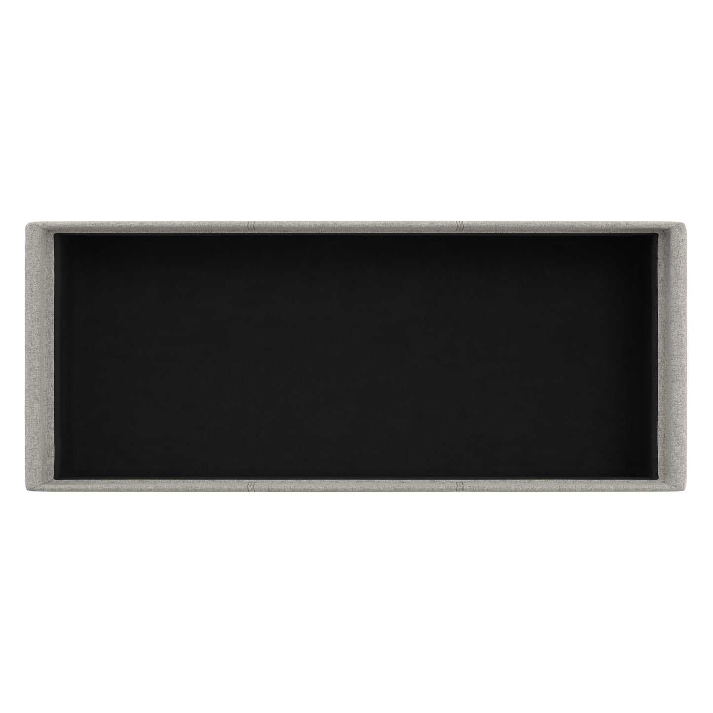 Cloud Grey Linen Style Fabric | Avalon 3 Trays Ottoman in Linen