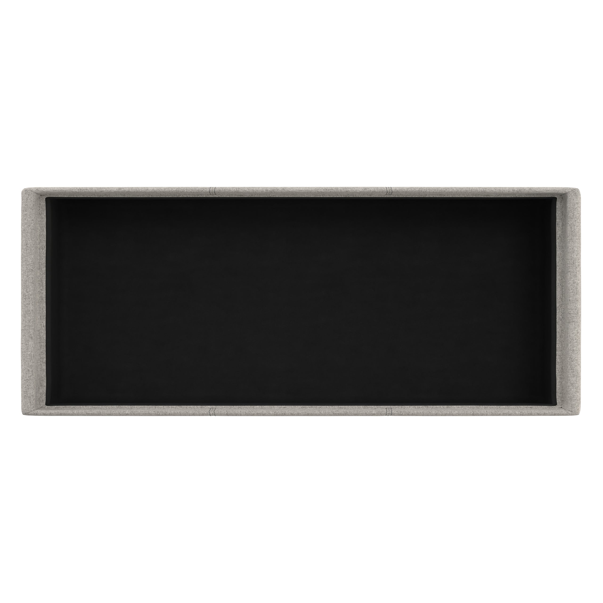 Cloud Grey Linen Style Fabric | Avalon 3 Trays Ottoman in Linen
