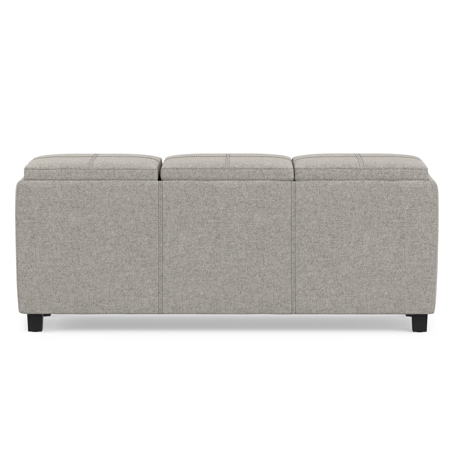 Cloud Grey Linen Style Fabric | Avalon 3 Trays Ottoman in Linen