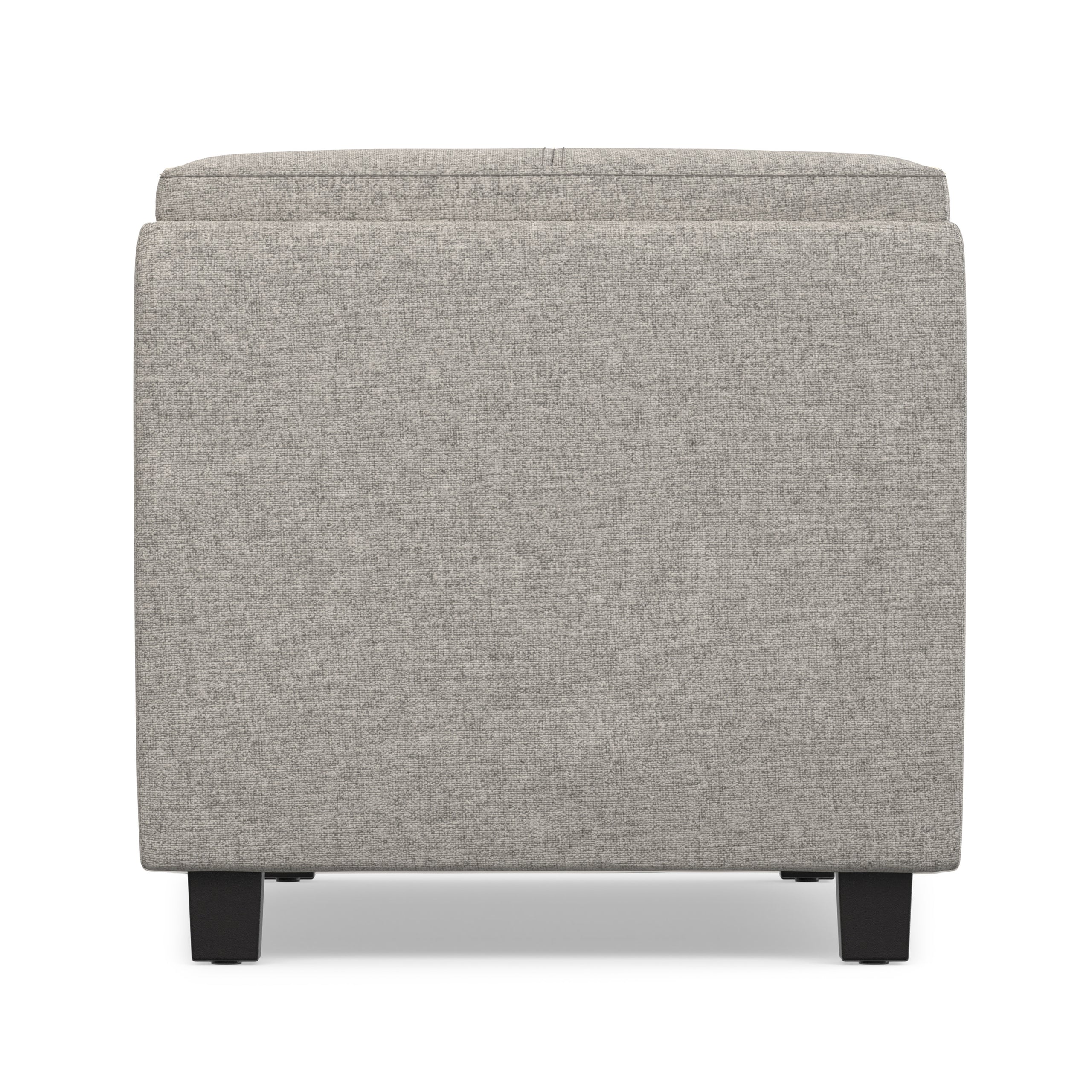 Cloud Grey Linen Style Fabric | Avalon 3 Trays Ottoman in Linen
