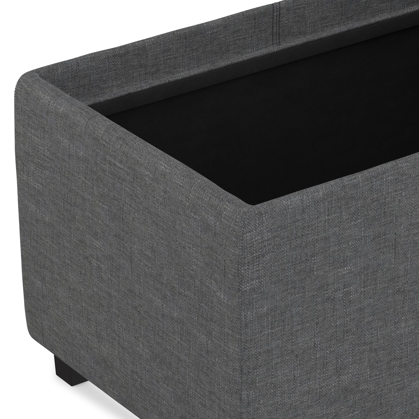 Slate Grey Linen Style Fabric | Avalon 3 Trays Ottoman in Linen