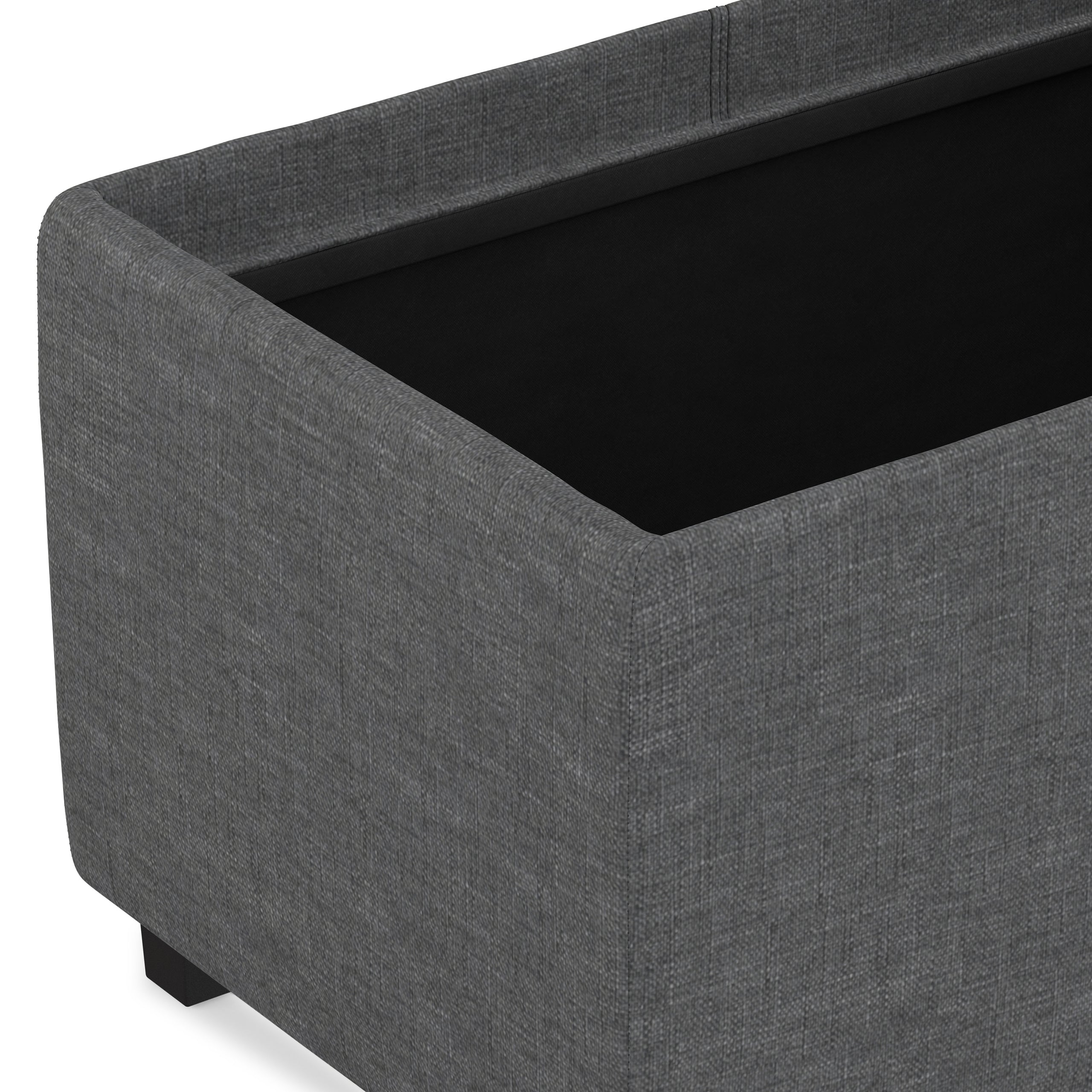 Slate Grey Linen Style Fabric | Avalon 3 Trays Ottoman in Linen