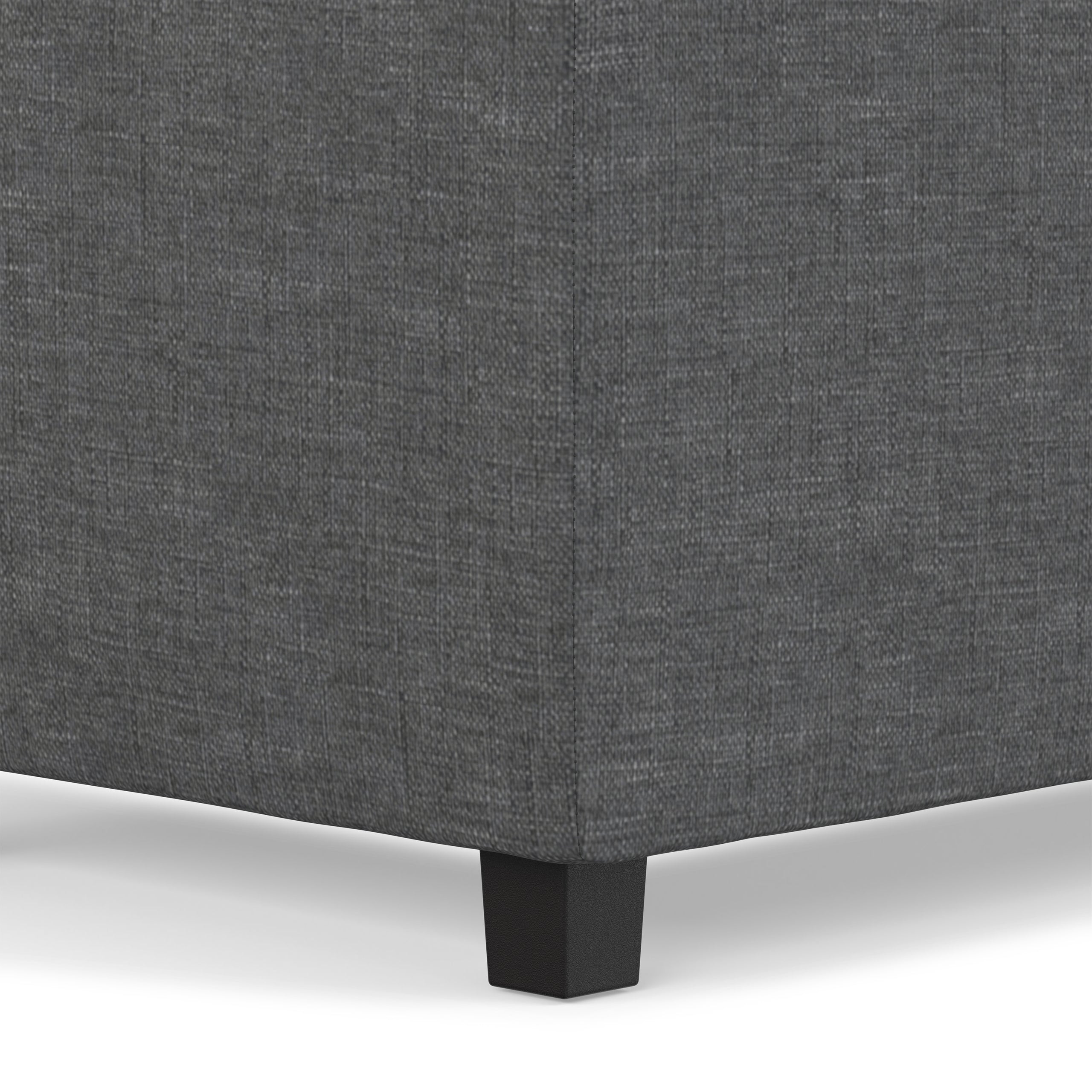 Slate Grey Linen Style Fabric | Avalon 3 Trays Ottoman in Linen