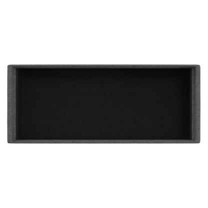 Slate Grey Linen Style Fabric | Avalon 3 Trays Ottoman in Linen
