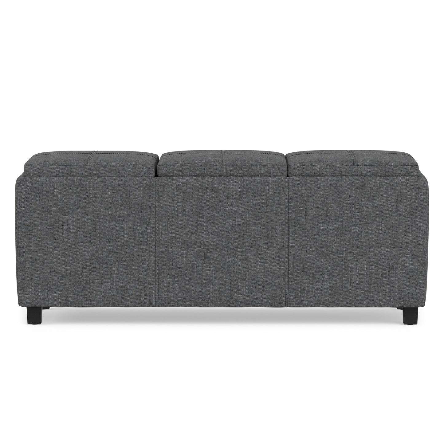Slate Grey Linen Style Fabric | Avalon 3 Trays Ottoman in Linen