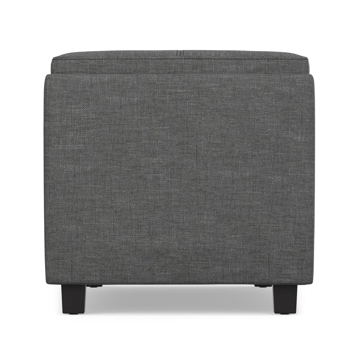 Slate Grey Linen Style Fabric | Avalon 3 Trays Ottoman in Linen