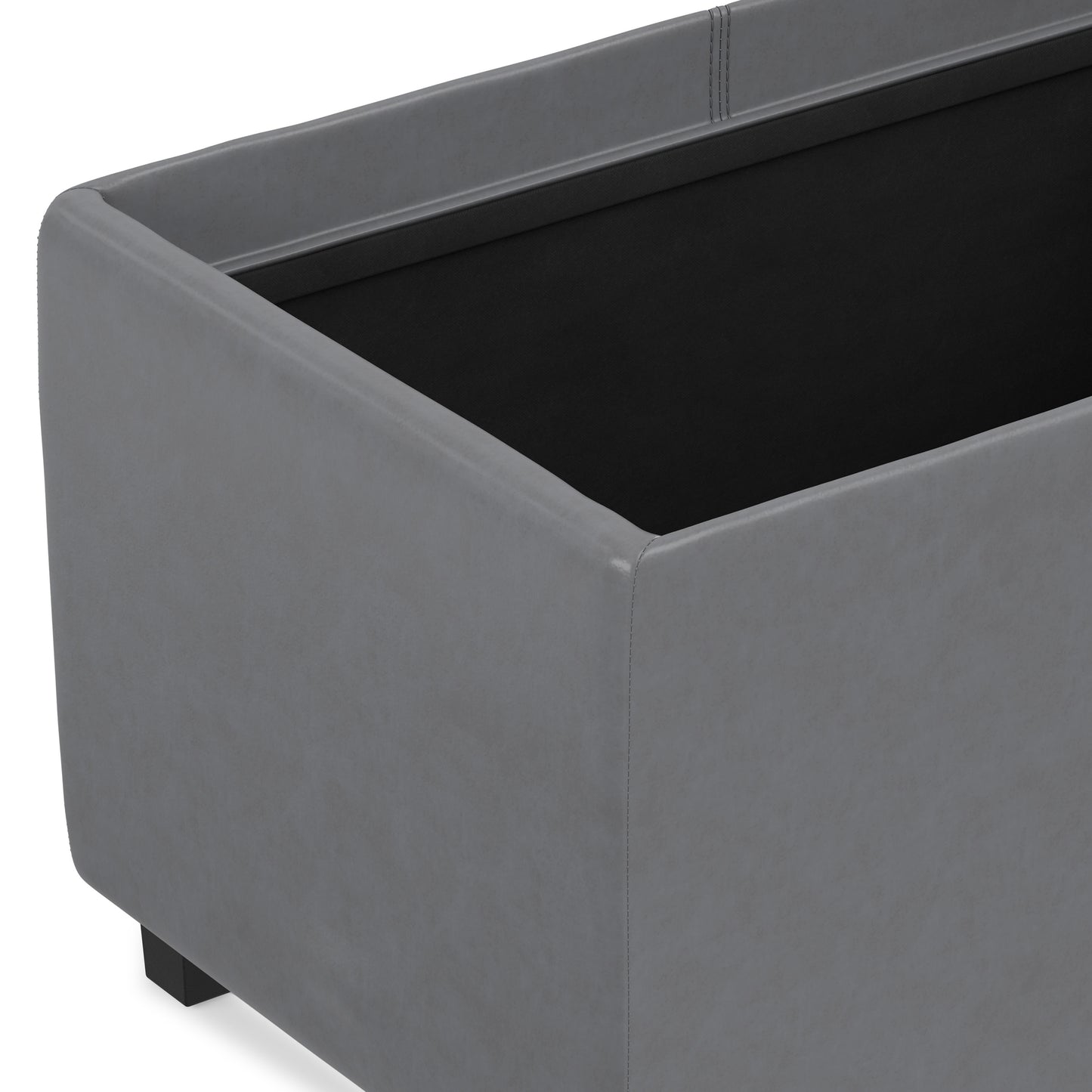 Stone Grey Vegan Leather | Avalon 3 Trays Ottoman in Vegan Leather