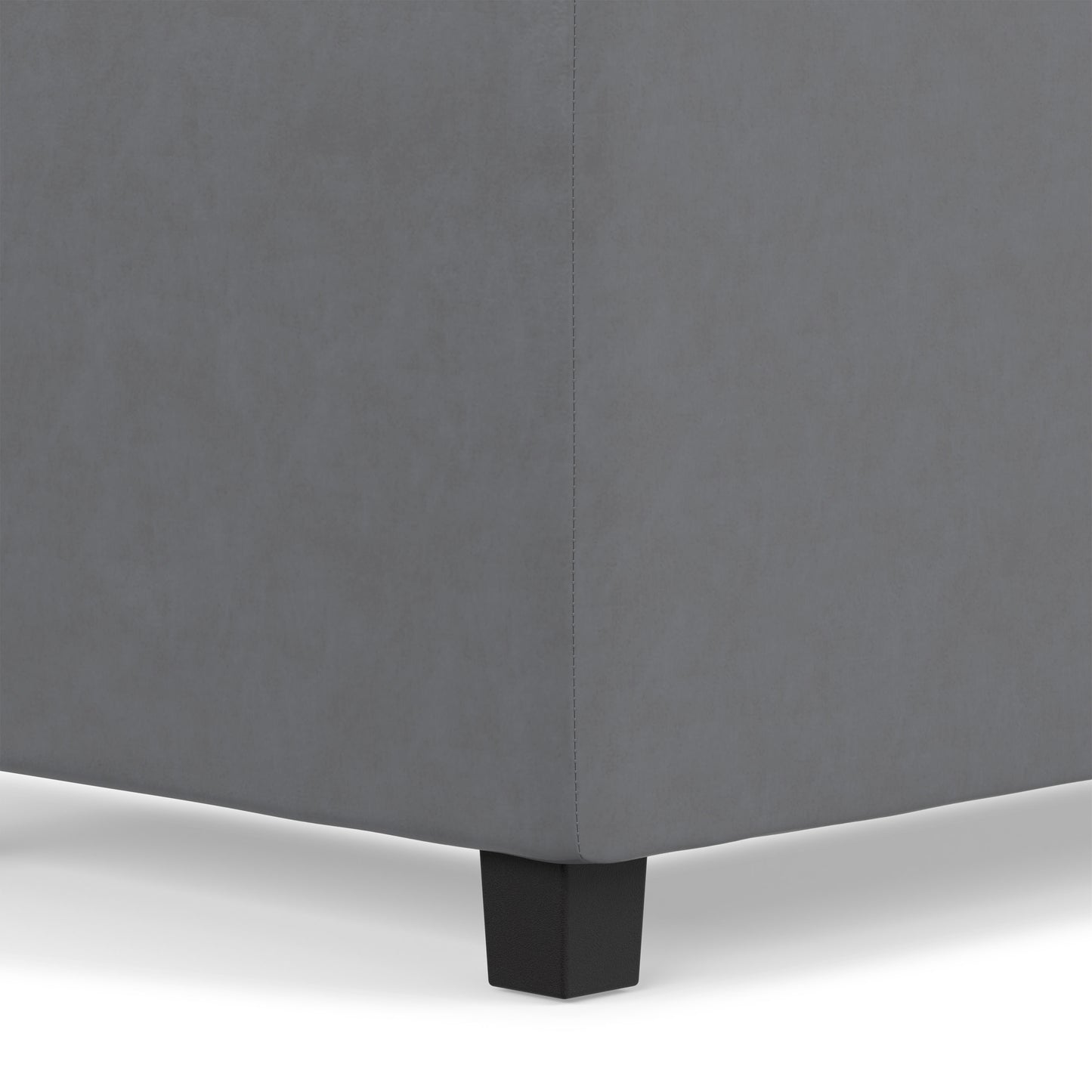Stone Grey Vegan Leather | Avalon 3 Trays Ottoman in Vegan Leather