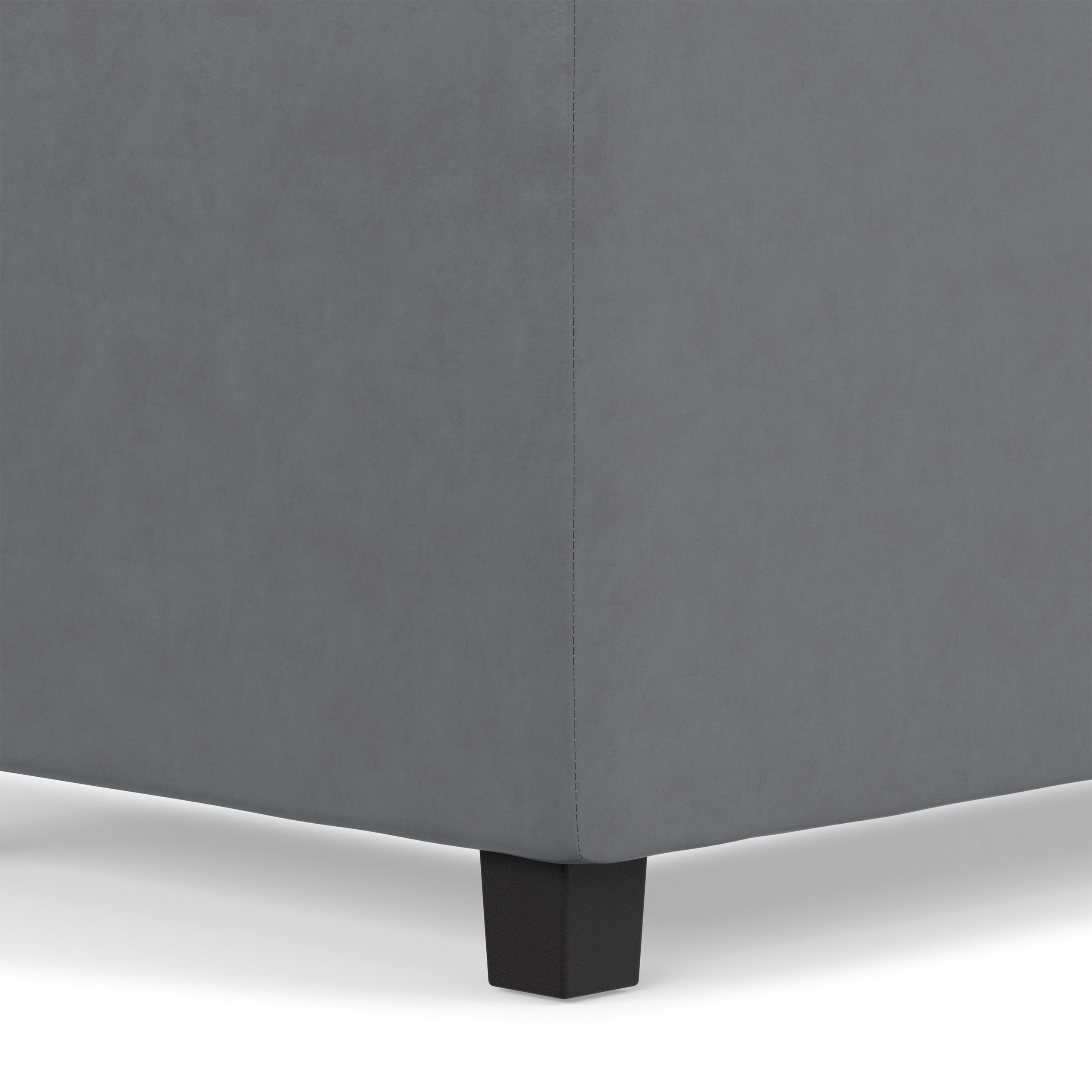 Stone Grey Vegan Leather | Avalon 3 Trays Ottoman in Vegan Leather