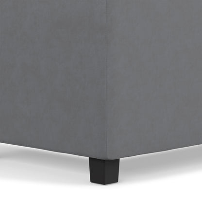 Stone Grey Vegan Leather | Avalon 3 Trays Ottoman in Vegan Leather