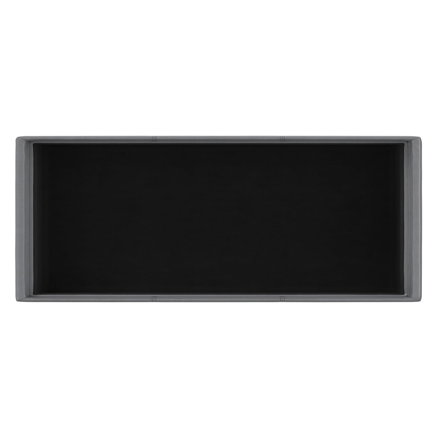 Stone Grey Vegan Leather | Avalon 3 Trays Ottoman in Vegan Leather