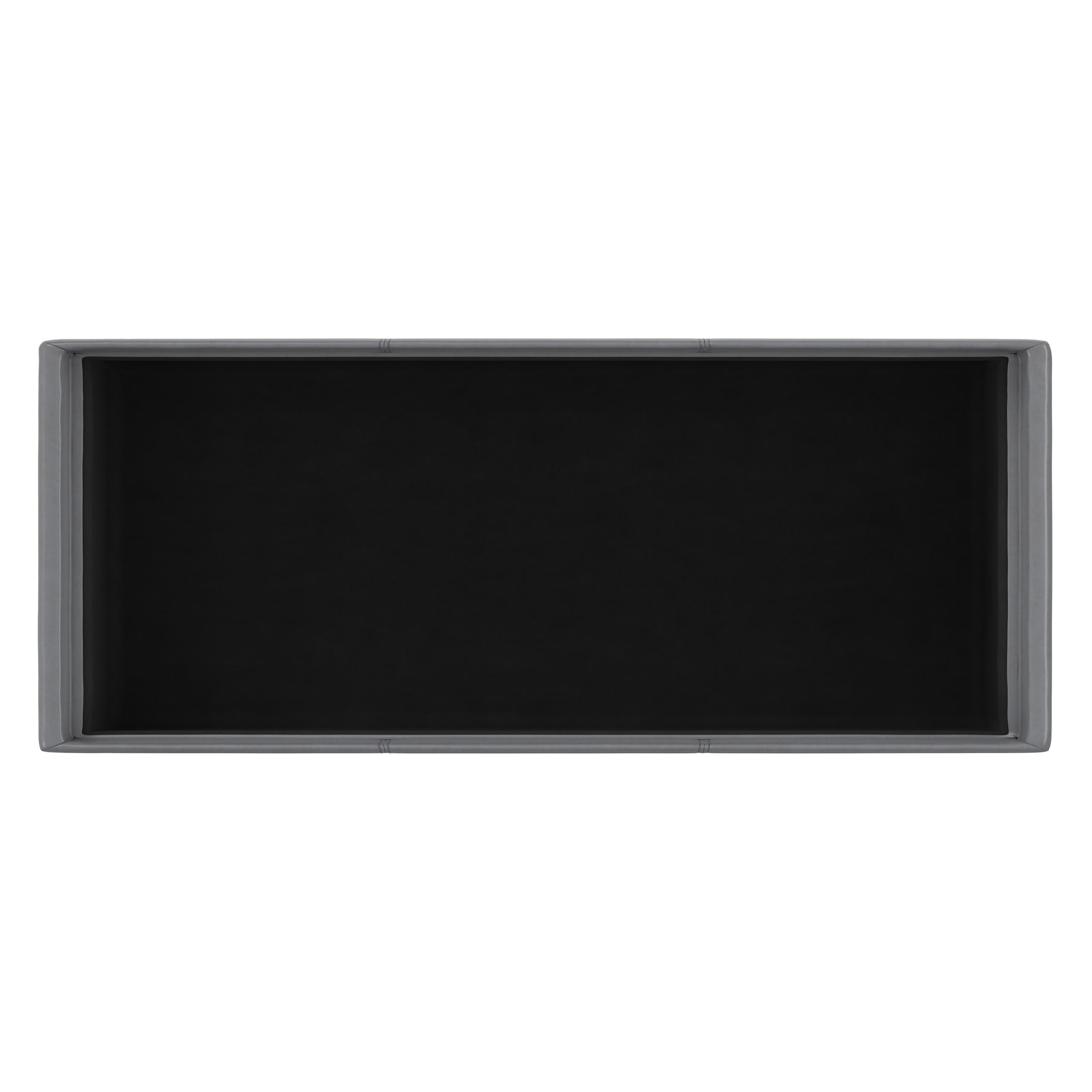 Stone Grey Vegan Leather | Avalon 3 Trays Ottoman in Vegan Leather