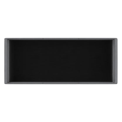 Stone Grey Vegan Leather | Avalon 3 Trays Ottoman in Vegan Leather