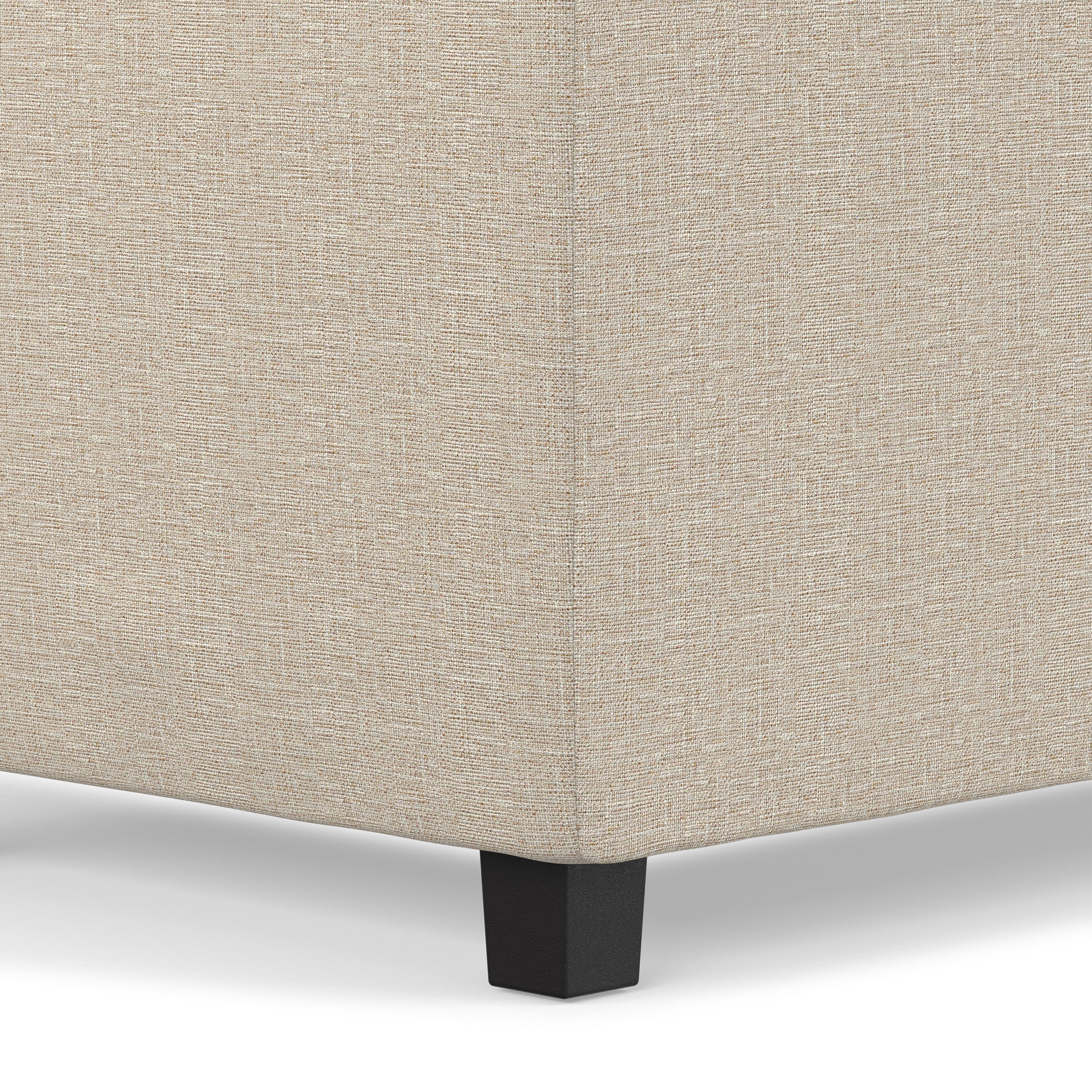 Natural Linen Style Fabric | Avalon 3 Trays Ottoman in Linen