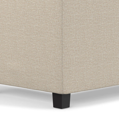 Natural Linen Style Fabric | Avalon 3 Trays Ottoman in Linen