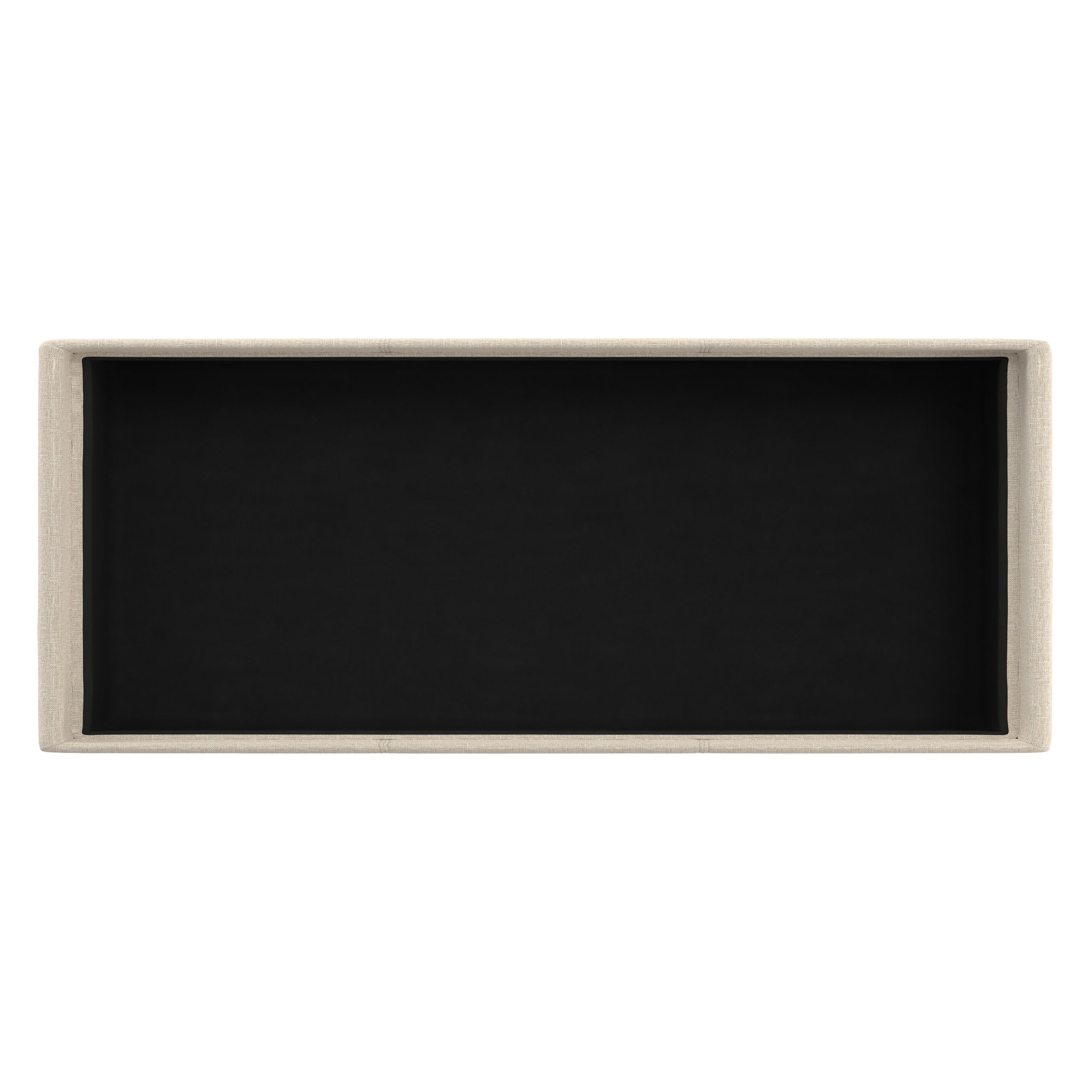 Natural Linen Style Fabric | Avalon 3 Trays Ottoman in Linen