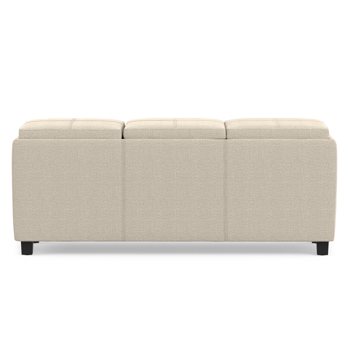 Natural Linen Style Fabric | Avalon 3 Trays Ottoman in Linen