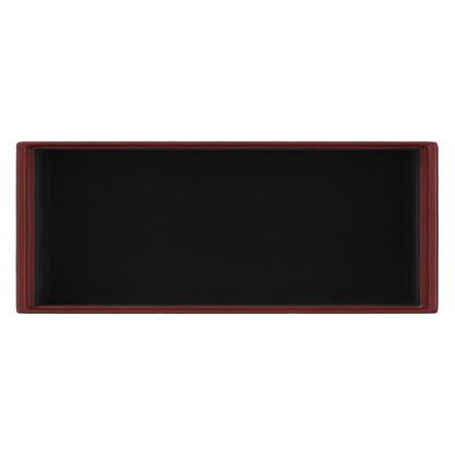 Radicchio Red Vegan Leather | Avalon 3 Trays Ottoman in Vegan Leather