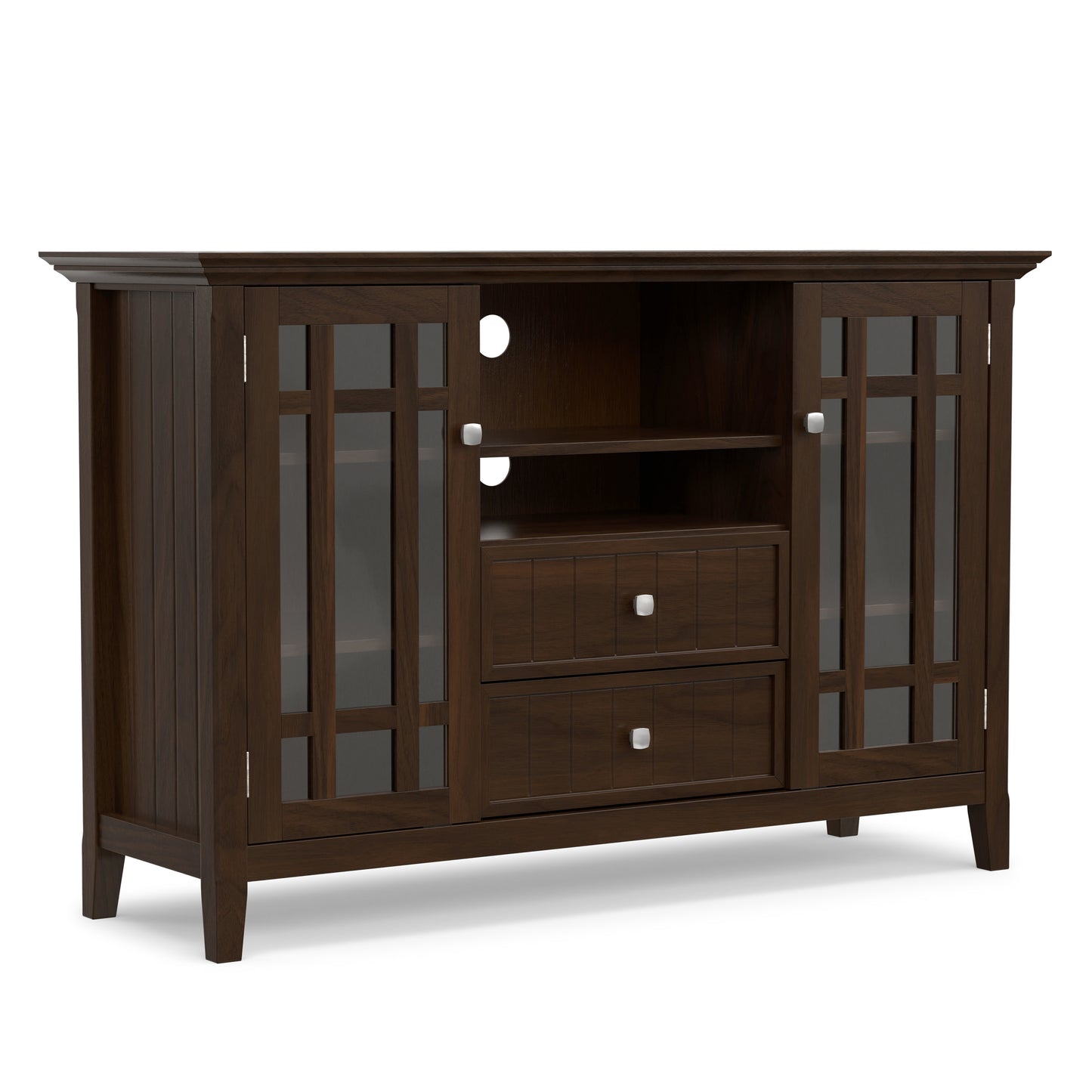 Dark Tobacco Brown Solid Wood - Pine | Bedford Tall TV Stand
