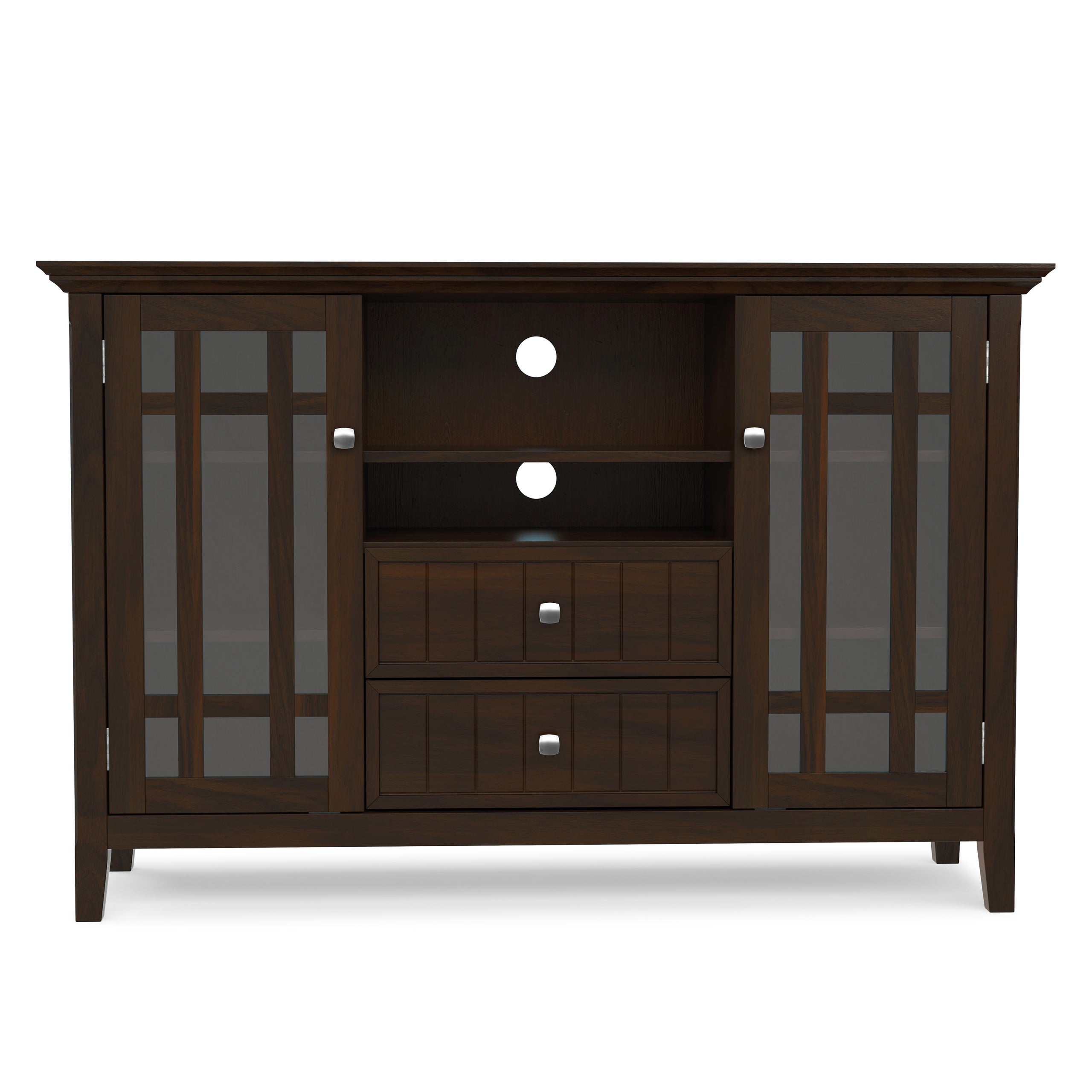 Dark Tobacco Brown Solid Wood - Pine | Bedford Tall TV Stand