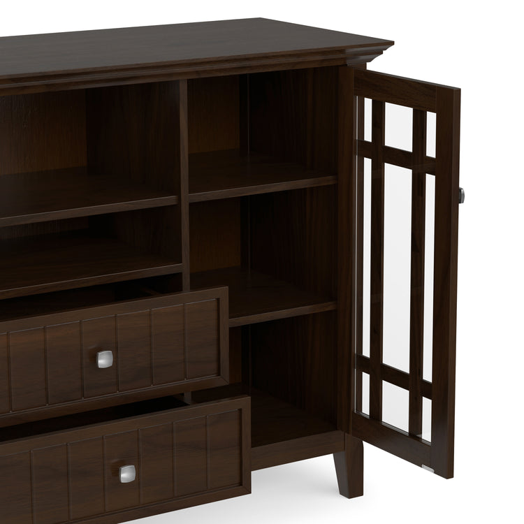 Dark Tobacco Brown Solid Wood - Pine | Bedford Tall TV Stand
