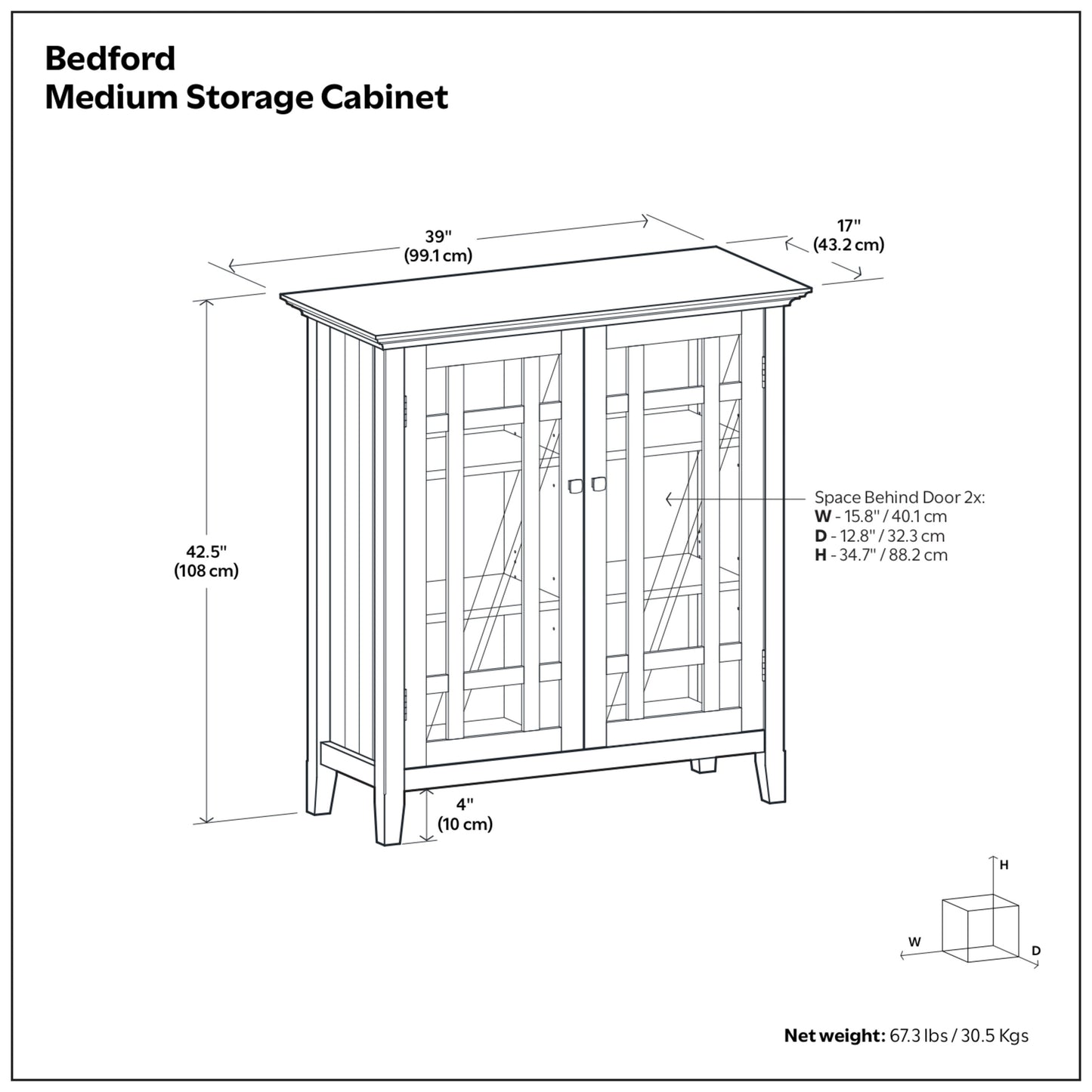 Brunette Brown | Bedford Storage Cabinet