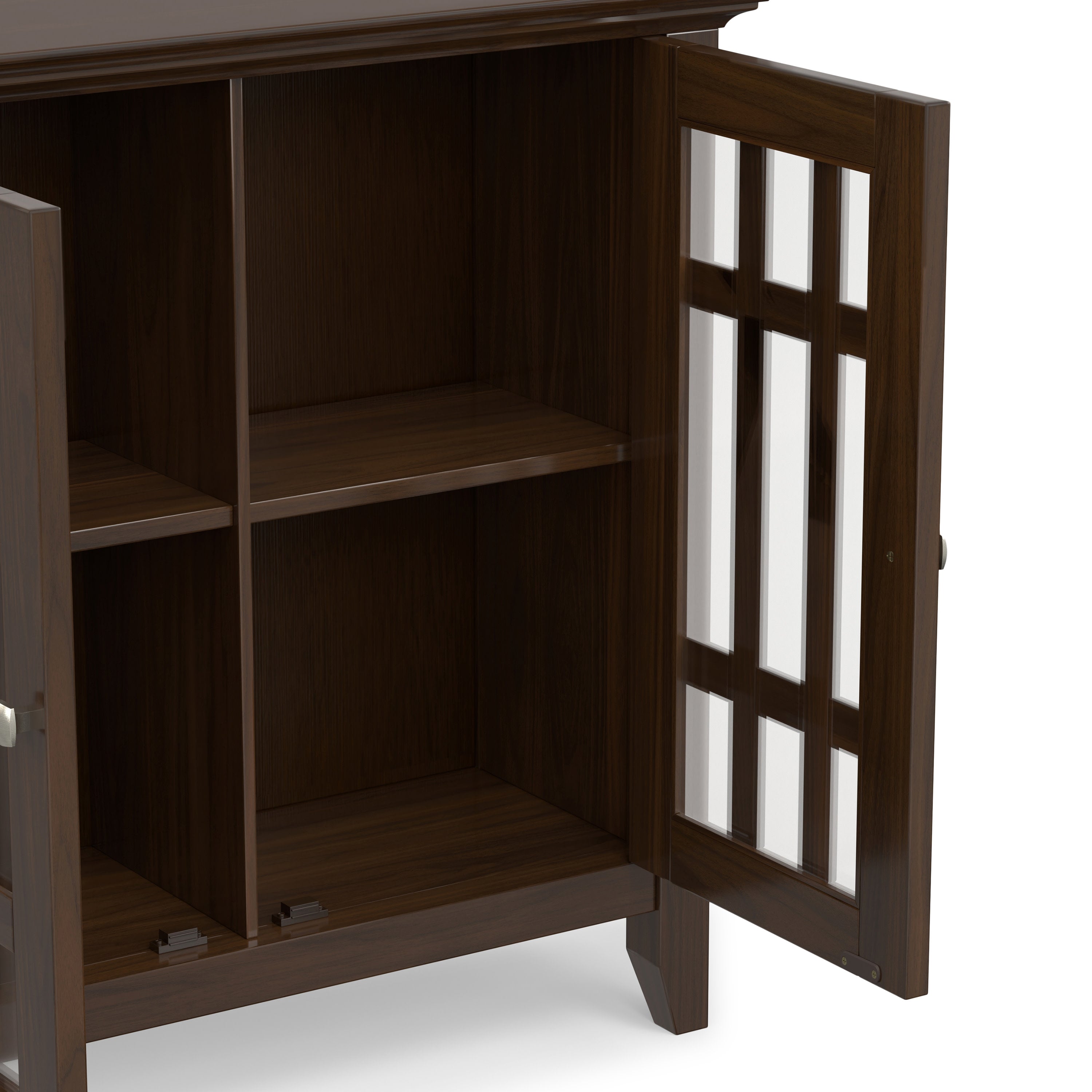 Solid Wood Media Cabinet | Bedford Low Storage Cabinet – Simpli Home