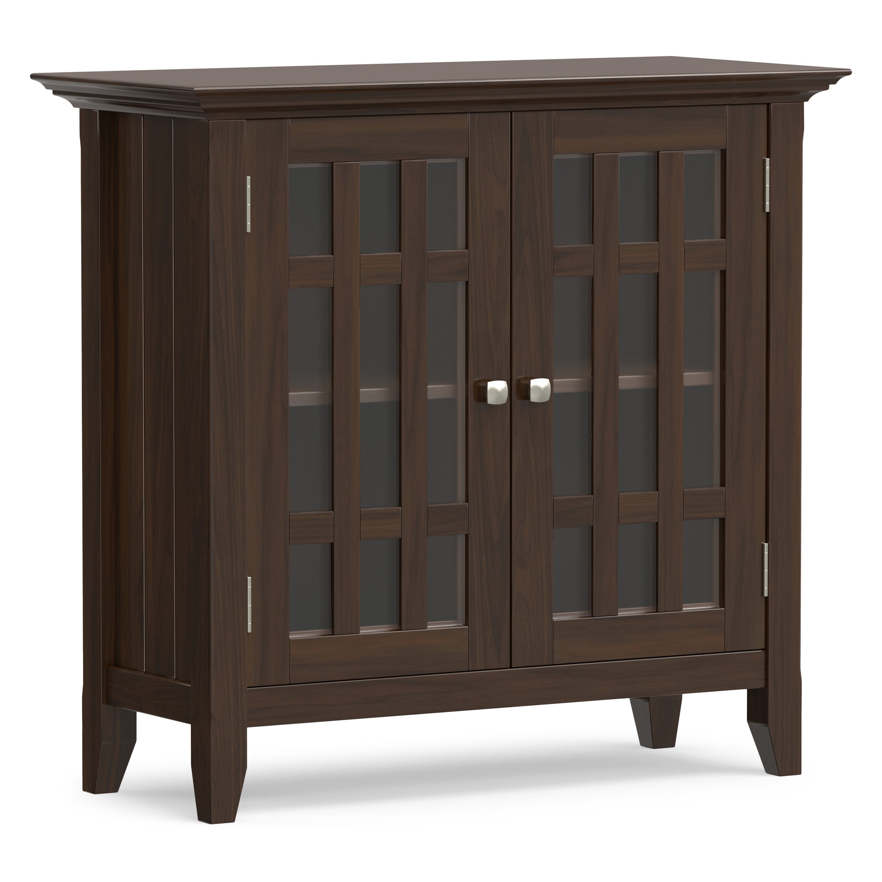 Solid Wood Media Cabinet | Bedford Low Storage Cabinet – Simpli Home
