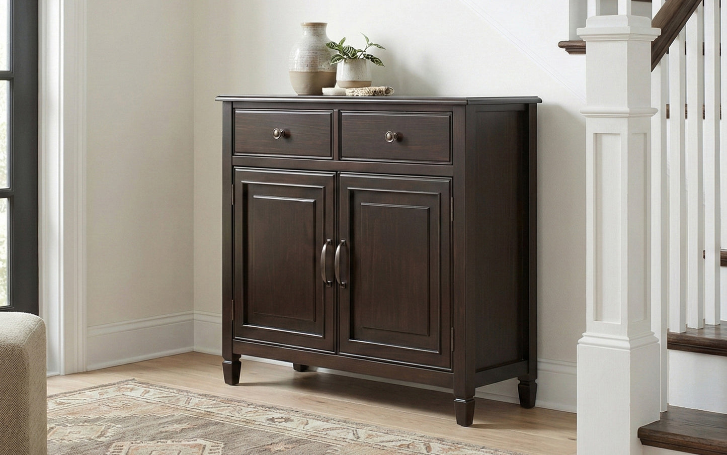 Dark Chestnut Brown | Connaught Entryway Storage Cabinet