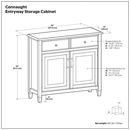 Dark Chestnut Brown | Connaught Entryway Storage Cabinet