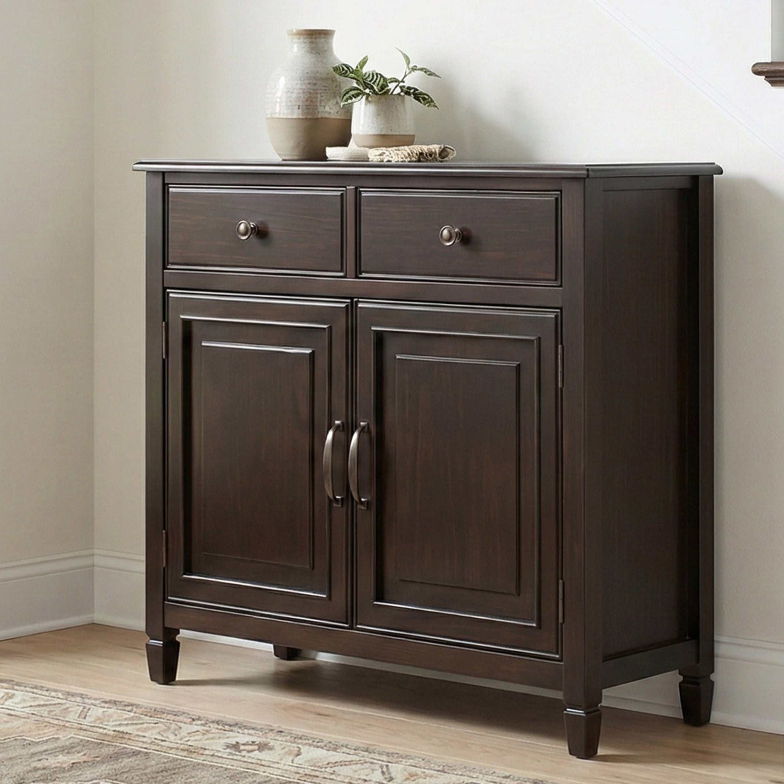 Dark Chestnut Brown | Connaught Entryway Storage Cabinet
