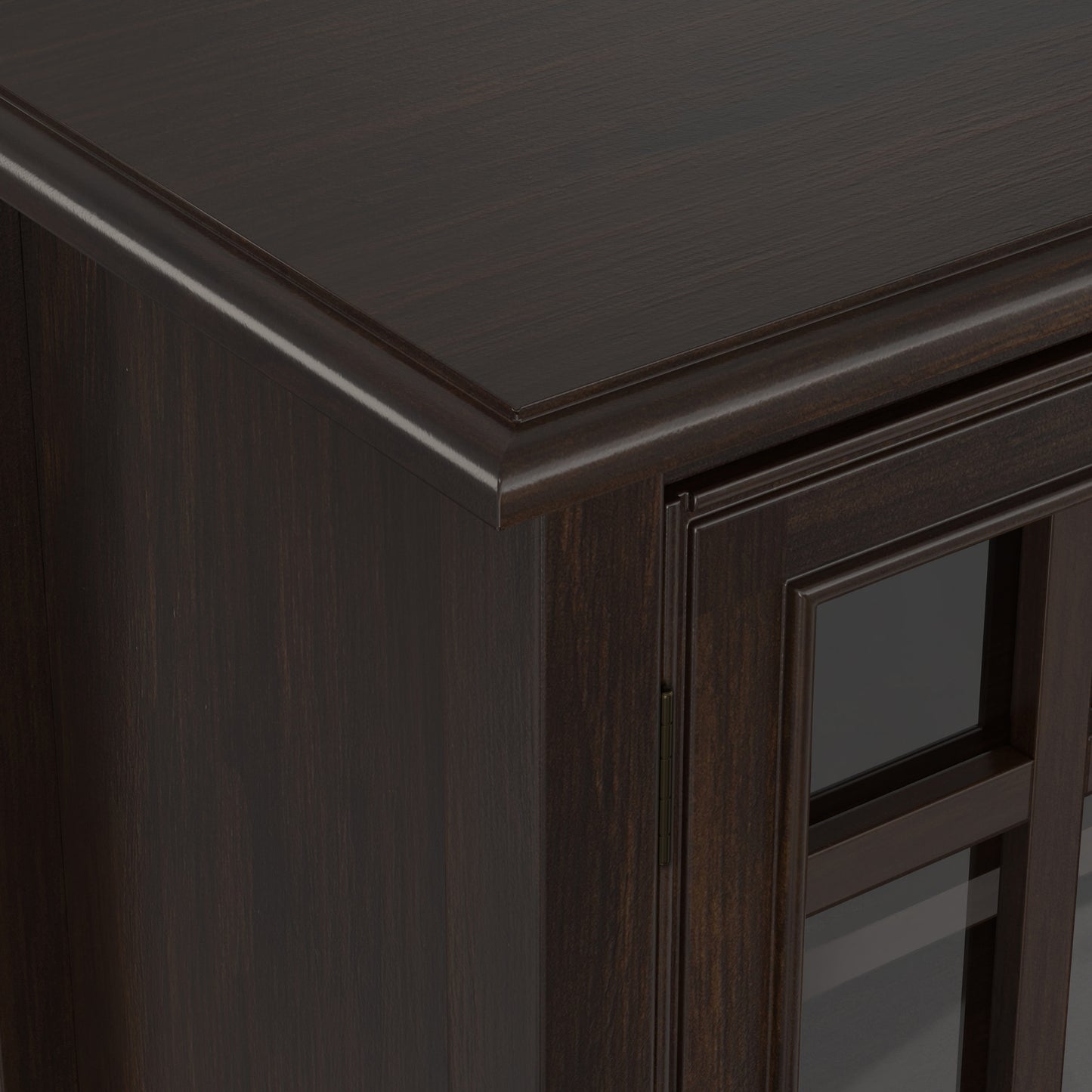 Dark Chestnut Brown Solid Wood - Pine | Connaught Tall Storage Cabinet