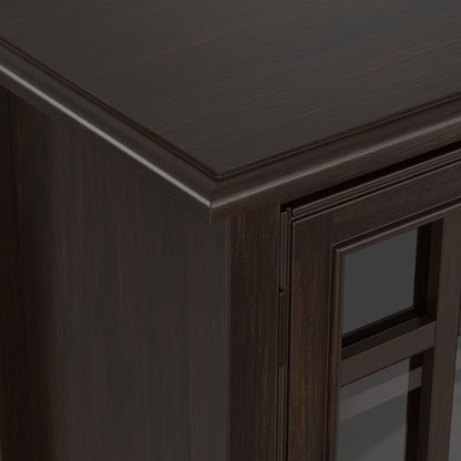 Dark Chestnut Brown Solid Wood - Pine | Connaught Tall Storage Cabinet