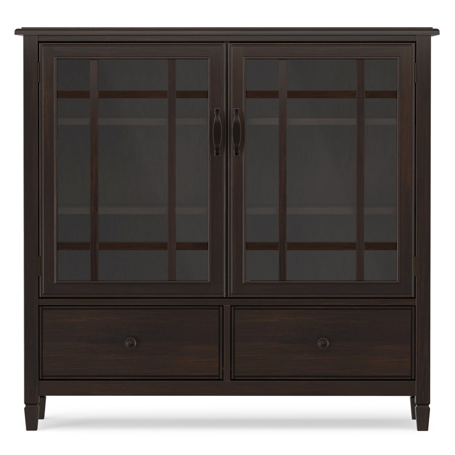 Dark Chestnut Brown Solid Wood - Pine | Connaught Tall Storage Cabinet