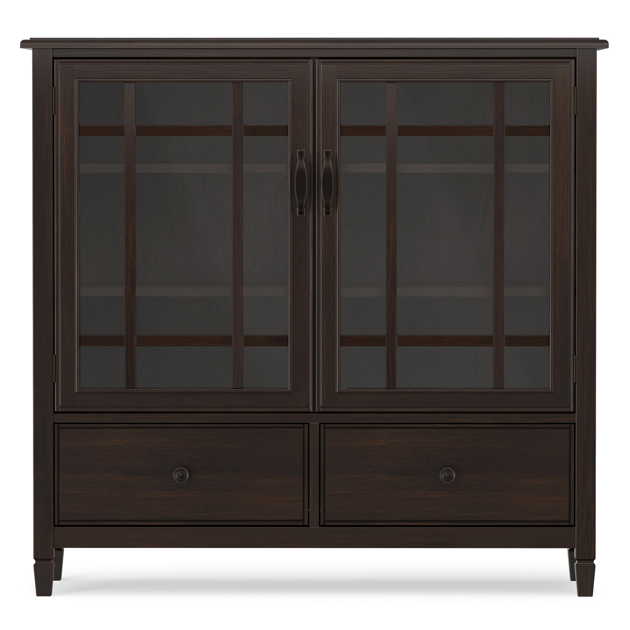 Dark Chestnut Brown Solid Wood - Pine | Connaught Tall Storage Cabinet