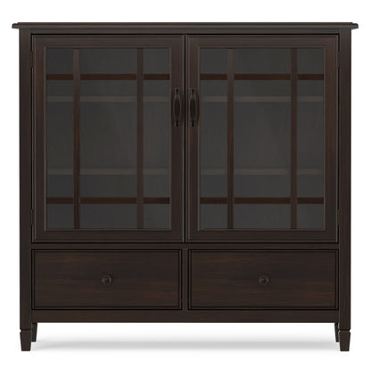 Dark Chestnut Brown Solid Wood - Pine | Connaught Tall Storage Cabinet