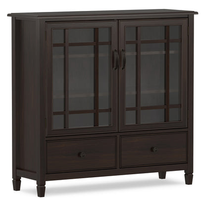 Dark Chestnut Brown Solid Wood - Pine | Connaught Tall Storage Cabinet