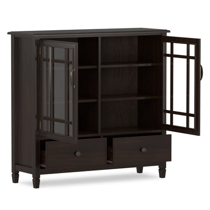 Dark Chestnut Brown Solid Wood - Pine | Connaught Tall Storage Cabinet