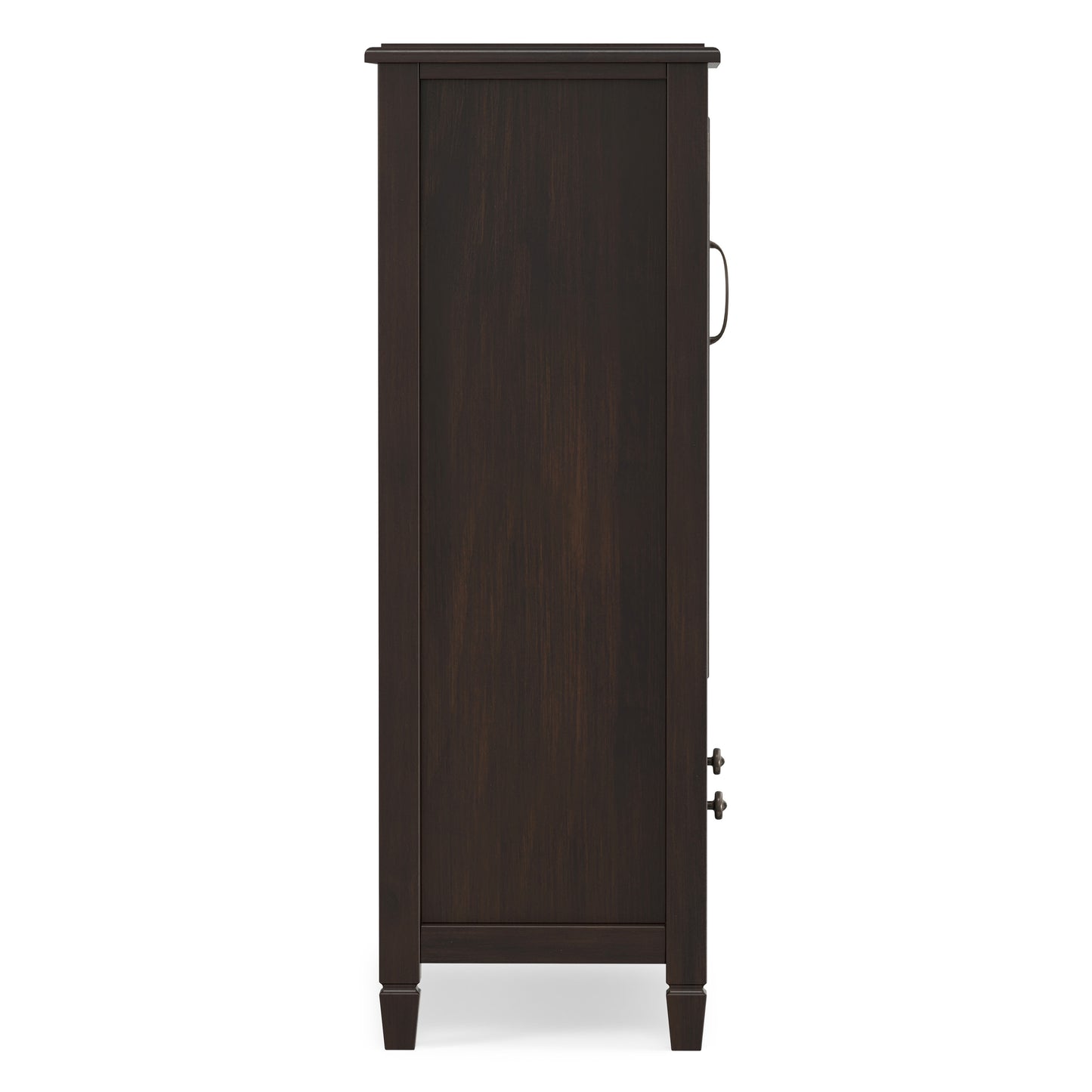 Dark Chestnut Brown Solid Wood - Pine | Connaught Tall Storage Cabinet