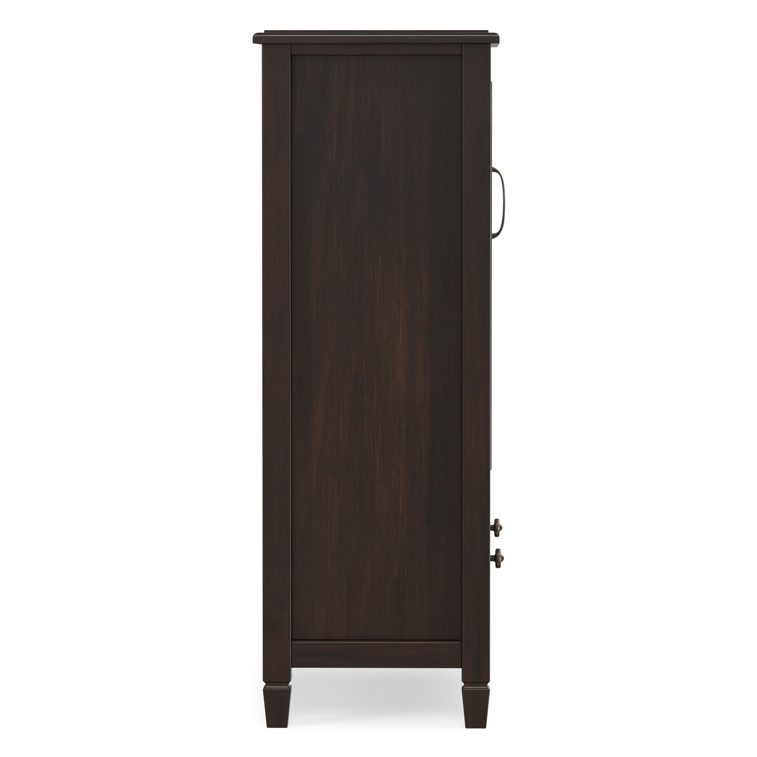 Dark Chestnut Brown Solid Wood - Pine | Connaught Tall Storage Cabinet