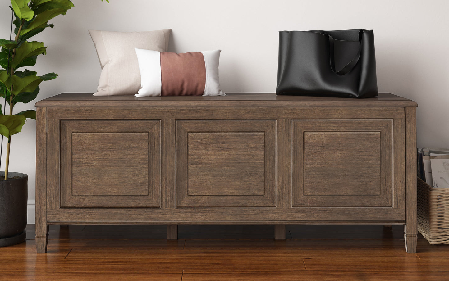Natural Aged Brown | Connaught Medium Storage Bench Trunk