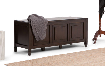 Dark Chestnut Brown | Connaught Medium Storage Bench Trunk