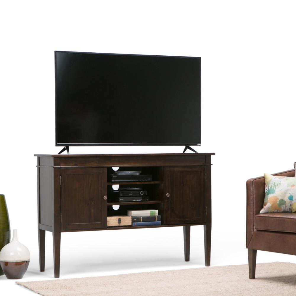 Tobacco Brown | Carlton Tall TV Stand