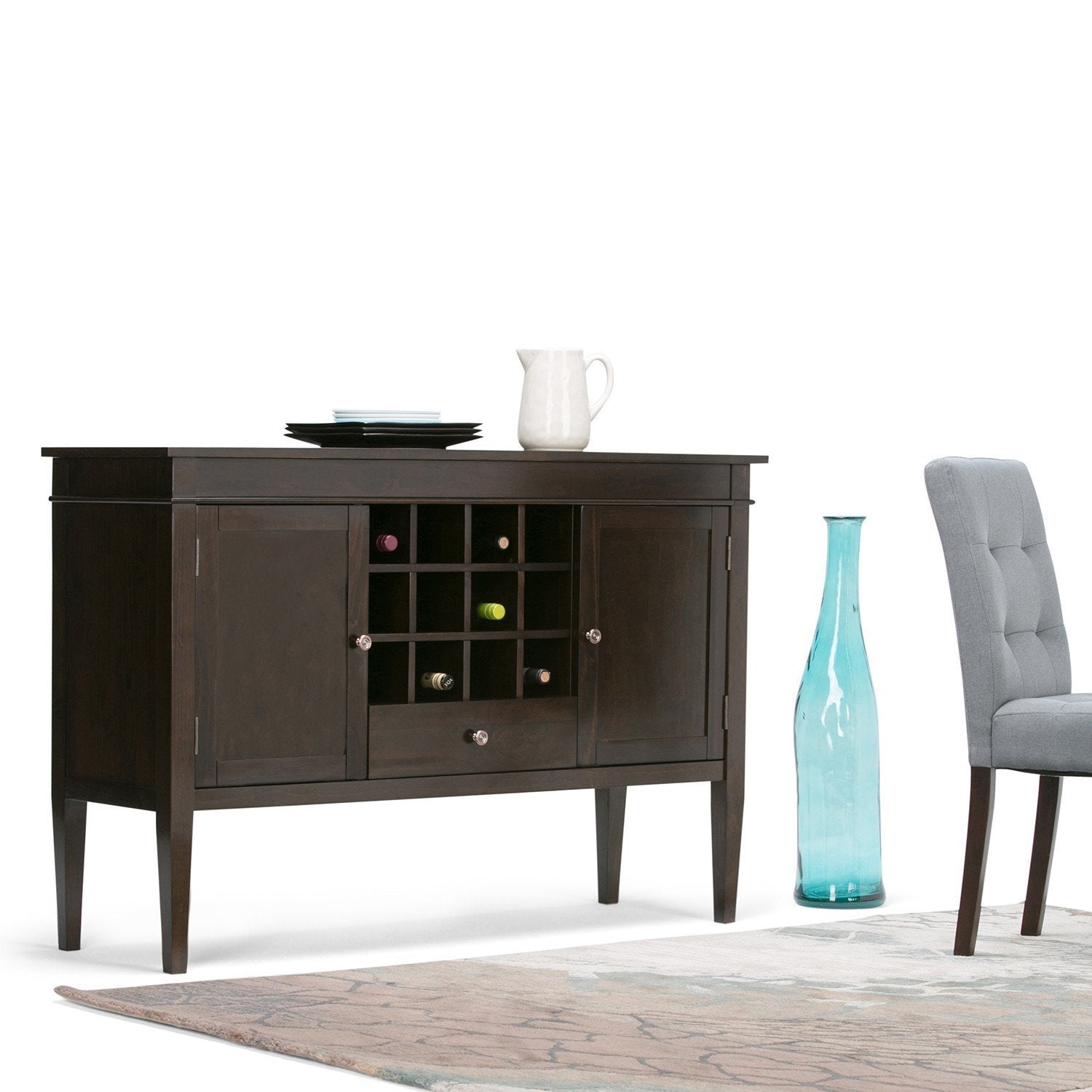 Tobacco Brown | Carlton Sideboard Buffet & Wine Rack