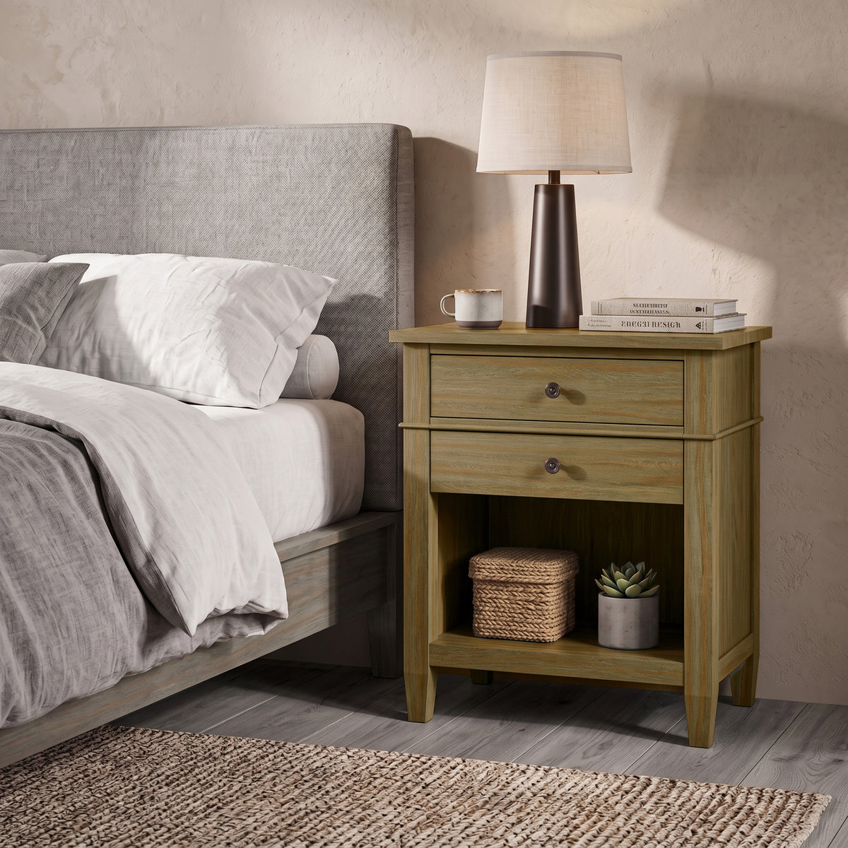 Distressed Grey | Carlton Bedside Table