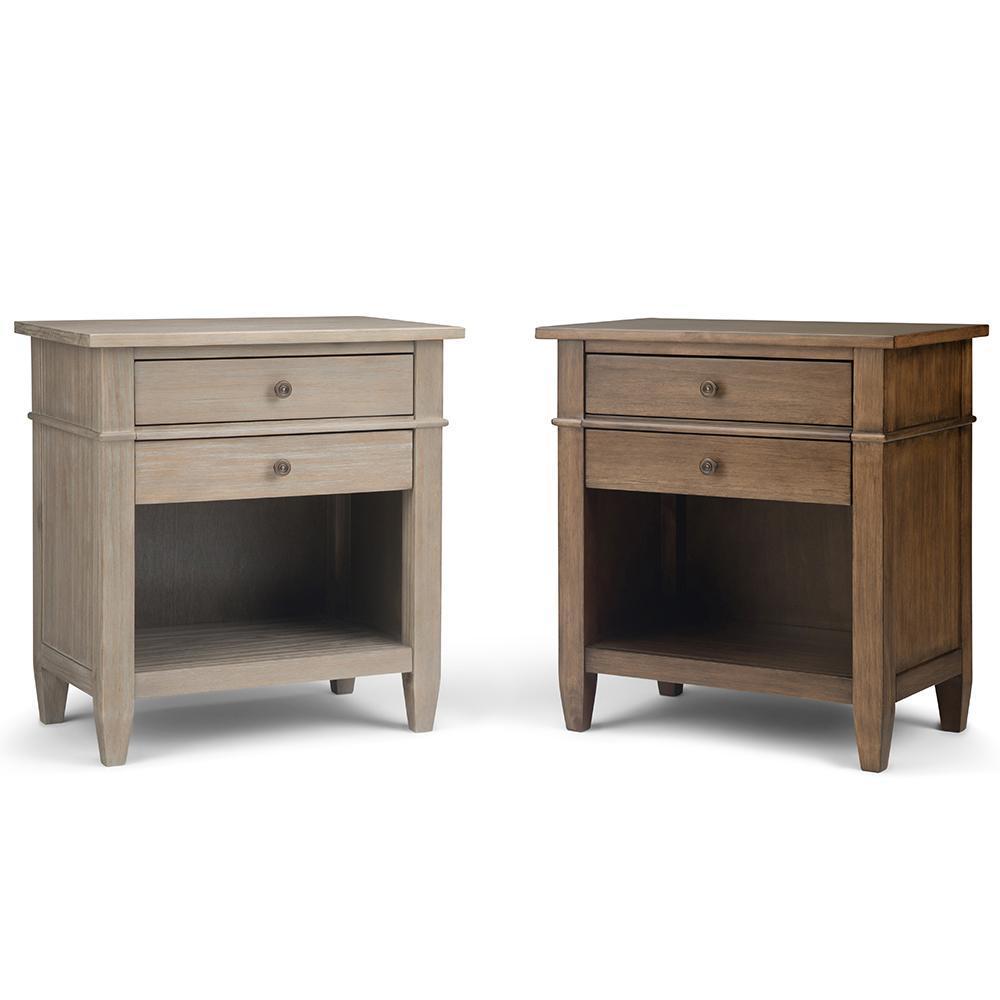 Rustic Natural Aged Brown | Carlton Bedside Table